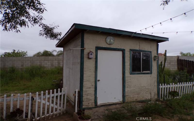 Existing storage shed.