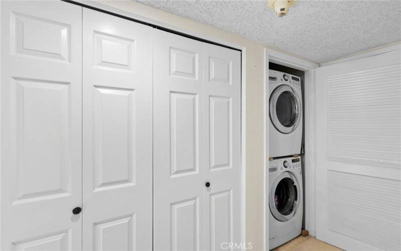 Here you see full sized laundry.  Appliances are included in sale.