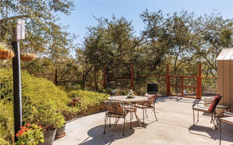 Private patio off the primary bedroom.