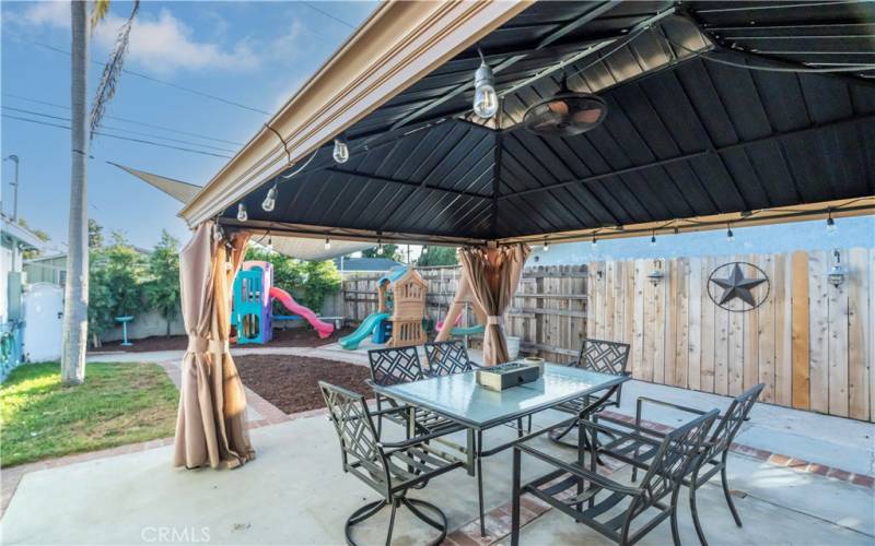 Metal top gazebo included!