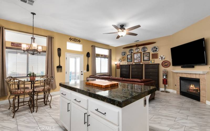 Kitchen Open to Family Room