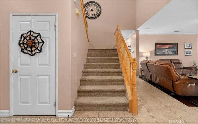 Storage closet under the staircase