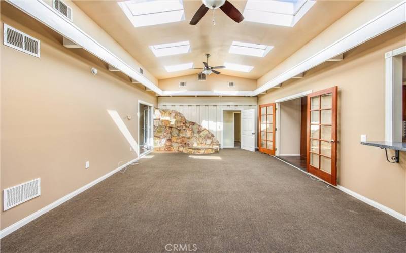 6 skylights highlight this family room!