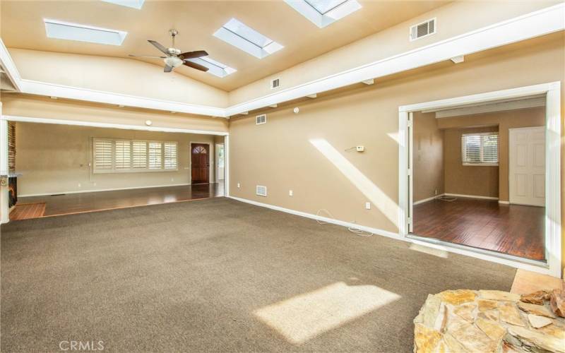 Double French doors lead to 1 of the 4 bedrooms.