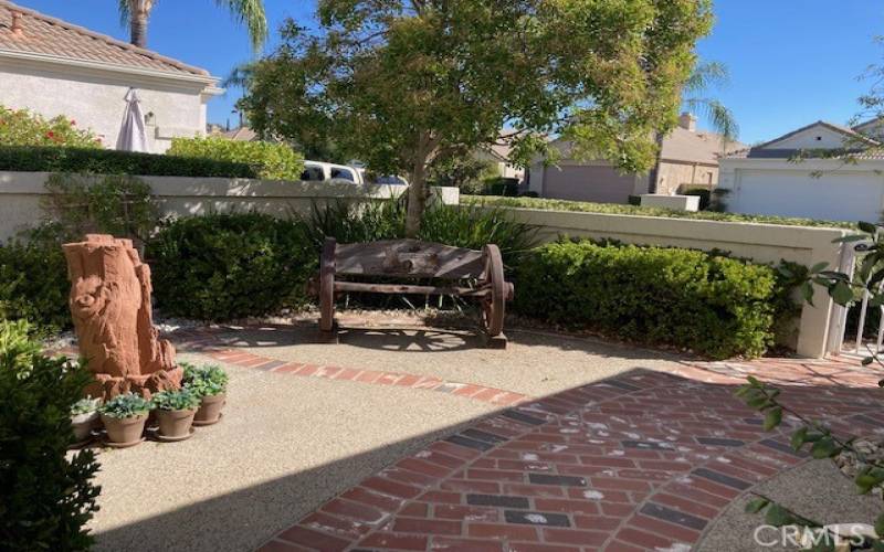 Your front entry courtyard.