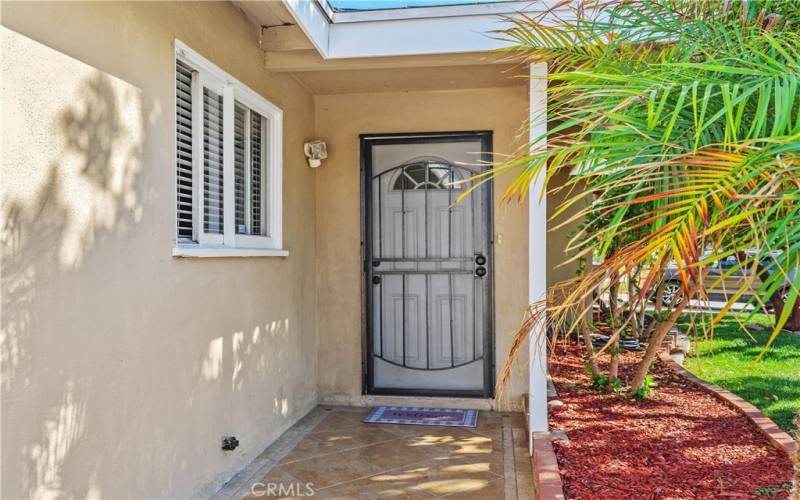 Nice covered entryway