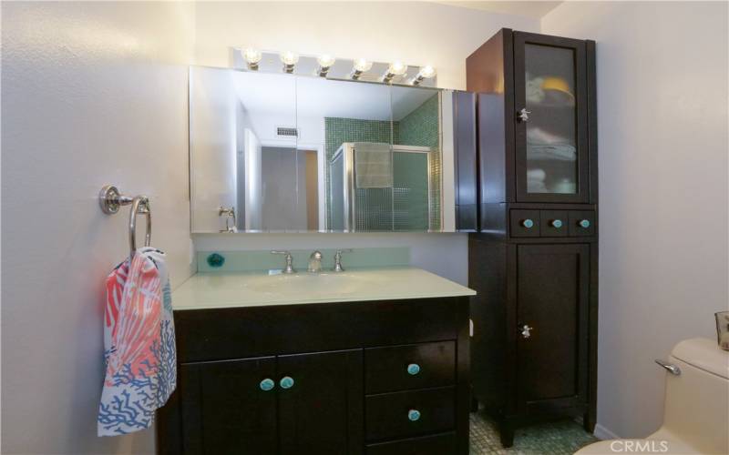 3/4 Remodeled Bathroom Conveniently Located between 2 Bedrooms