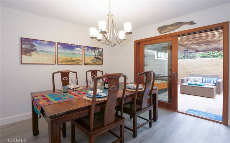 Dining Room Opens to Patio for Additional Entertaining