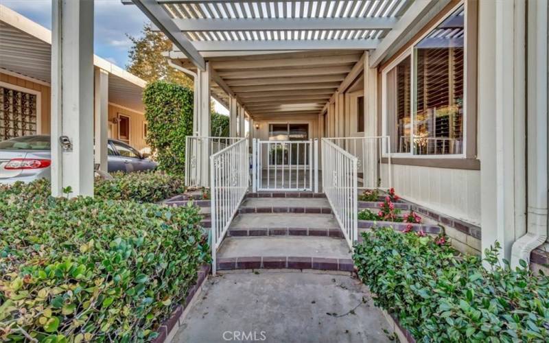 Front steps to porch