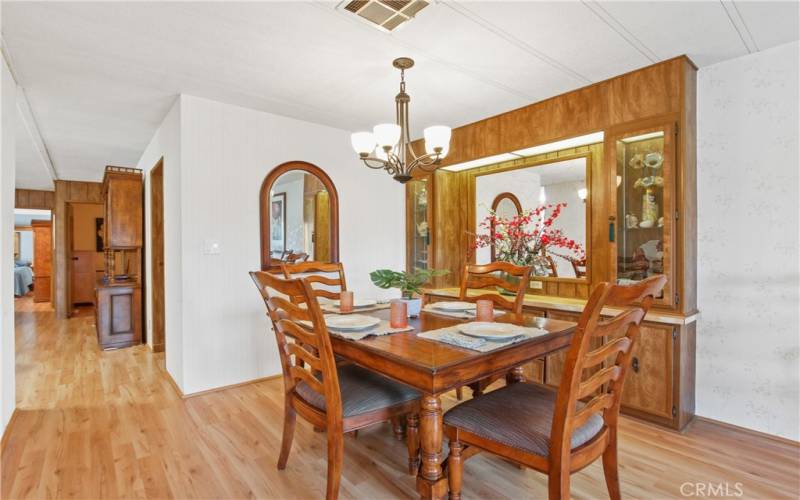 Dining area with built in Hutch