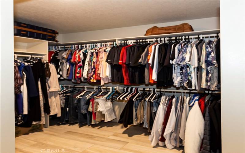 Large primary walk in closet