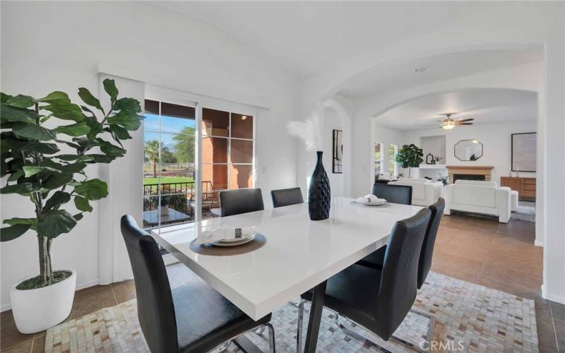 Dining Room with Front Patio