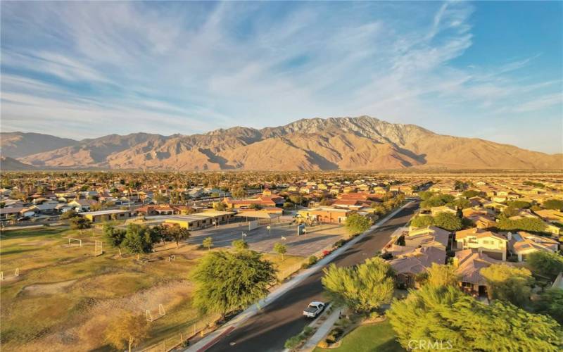 Overlooking Rio Vista Elementary towards Palm Springs and mountains