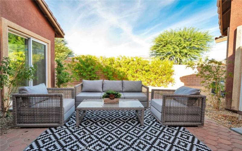 Side Courtyard with 3 Sliding Door access