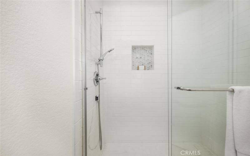 Guest Bath shower has been tastefully remodeled