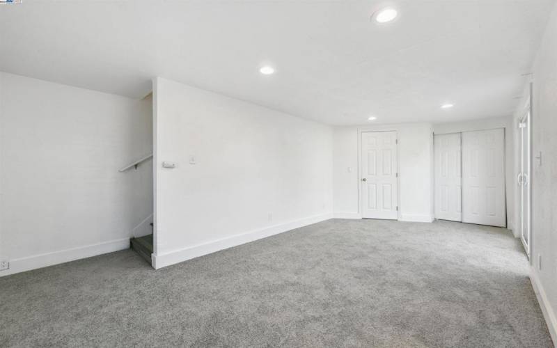 down stairs bedroom