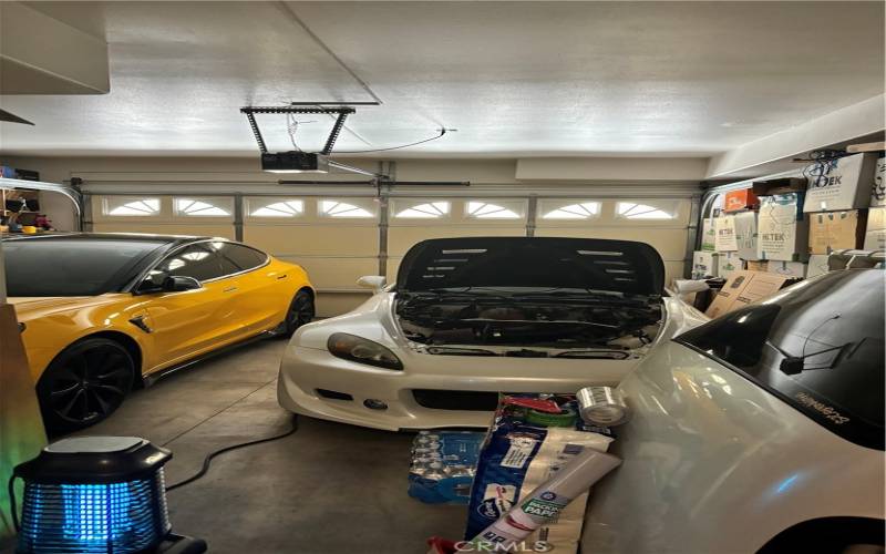 the inside of garage