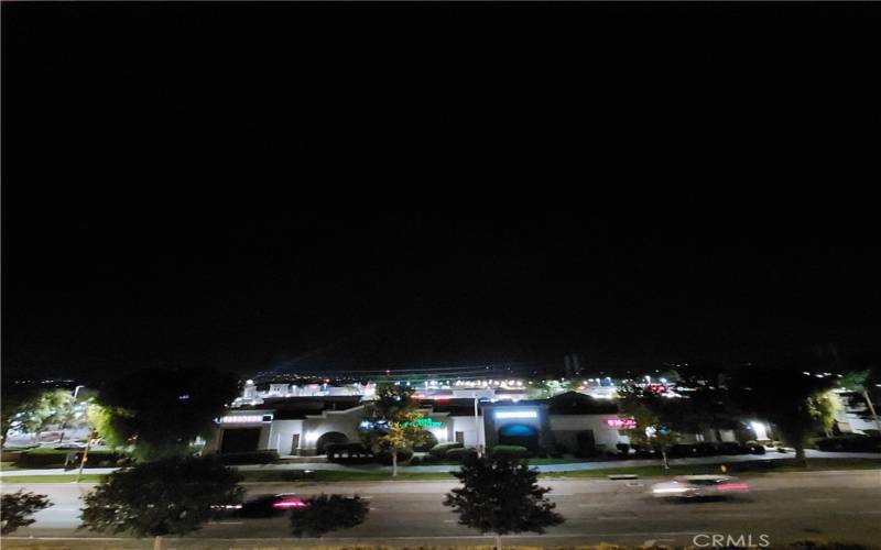 Night view from the bedrooms and living room windows!
