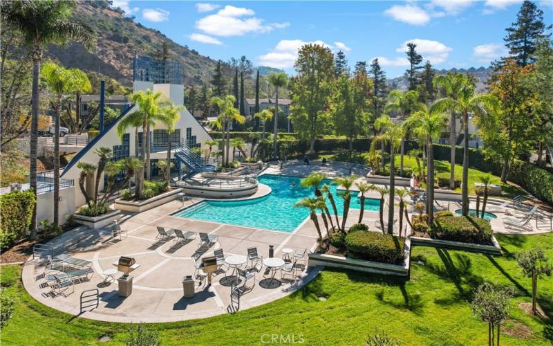 View of Largest 1 of the 2 Community Pools with ClubHouse