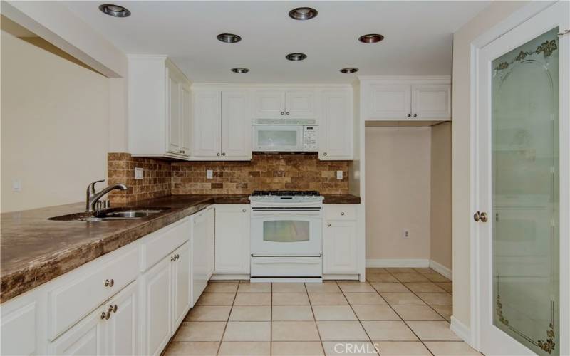 Large kitchen with pantry