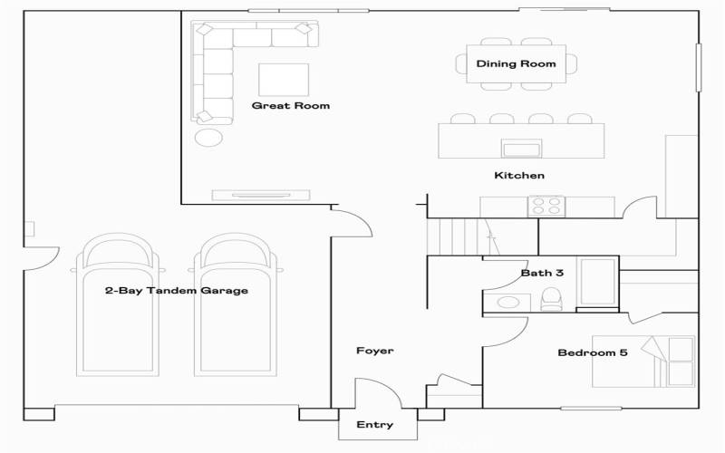 Residence 2 - Level 1 Floorplan