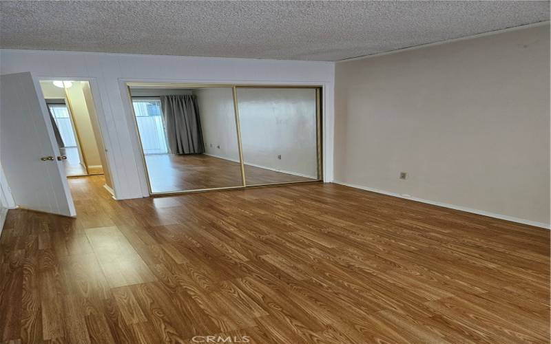 Second bedroom mirrored slider closet