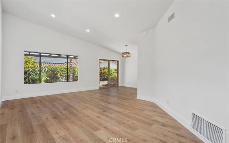 living room looking to dining