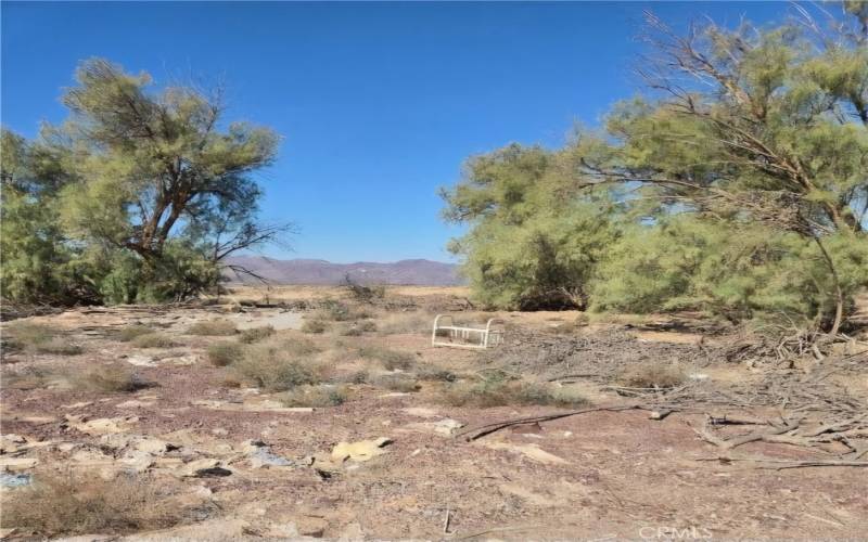 On the property. Remnants of the structure that once was there.