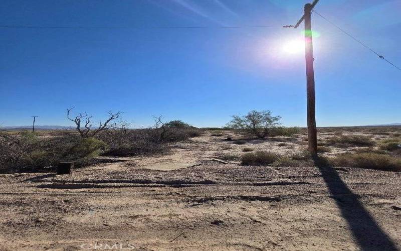 Power pole on the property.