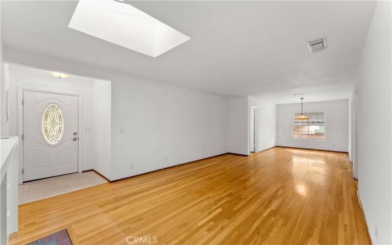 View of Living Room from Entry to Dining Area