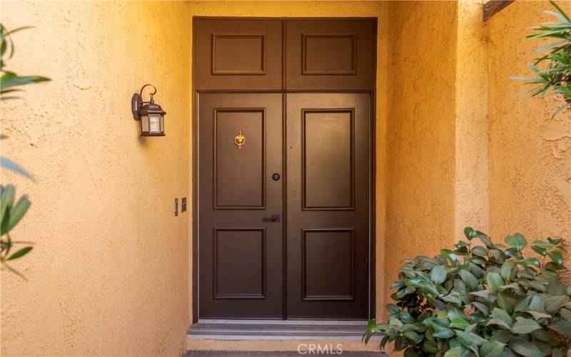 Double door front entry