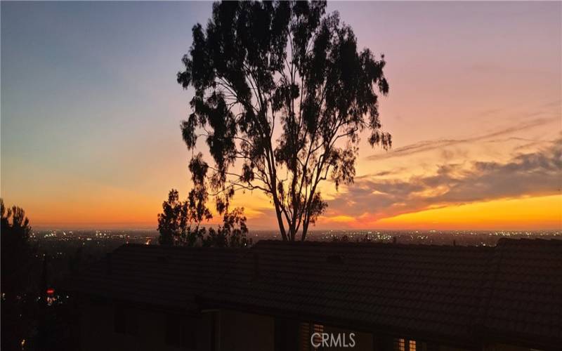 Sunsets and City Light views from the Balcony