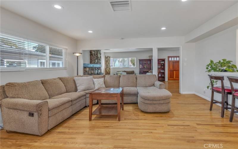 Large yet cozy family room