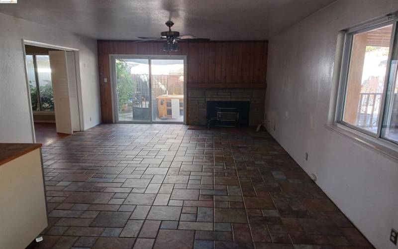 Kitchen open to Family Room