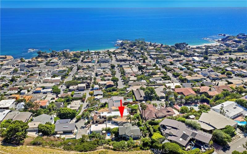 Property location above Crescent Bay and Fishermans Cove