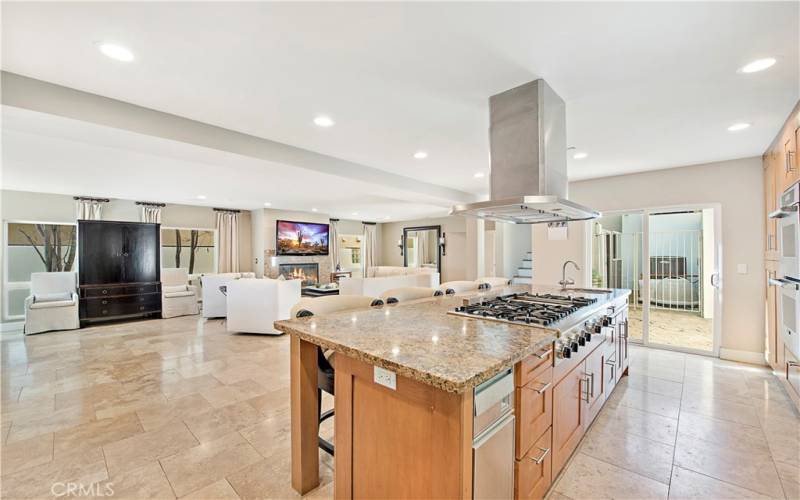 Kitchen Island and Courtyard Patio