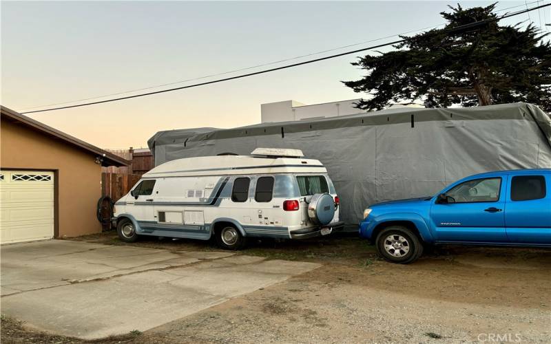 RV Parking + 2 car Garage