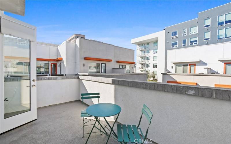 Rooftop patio off of top floor bedroom