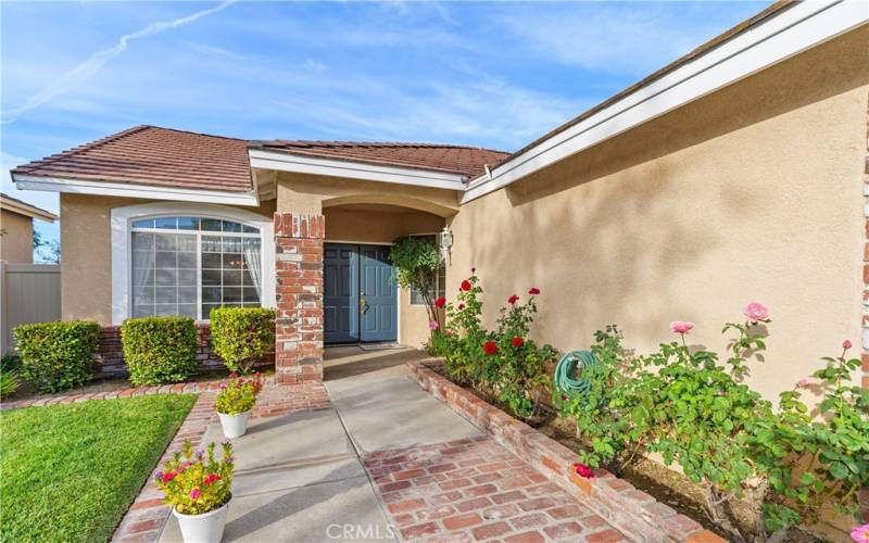 Beautiful brick lined entry