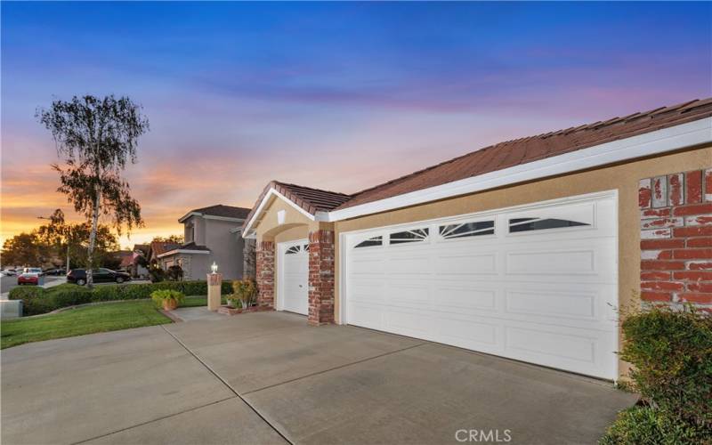 Desired 3 car garage