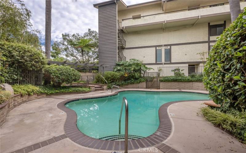 HOA gated pool and jacuzzi