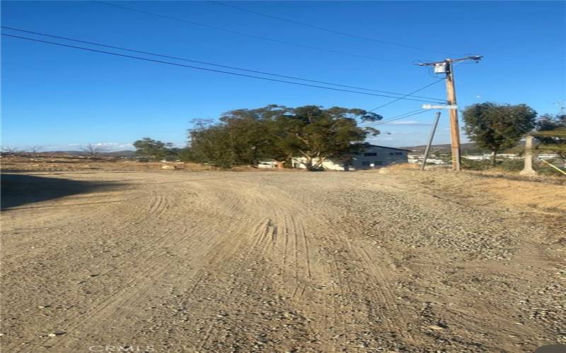 Left side of lot, street view.