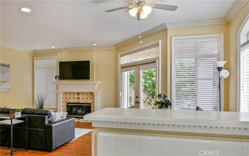 Kitchen View to Living Room