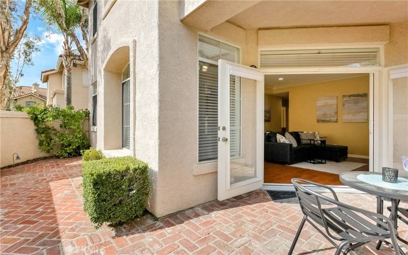 Private patio with Bistro Table for Two