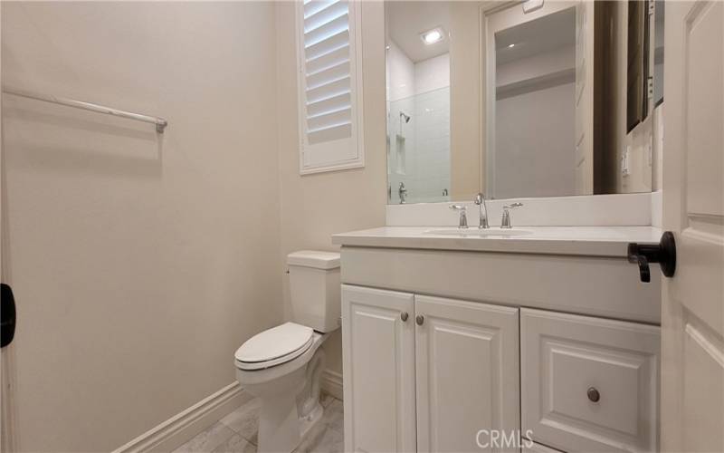 main floor bathroom with a shower