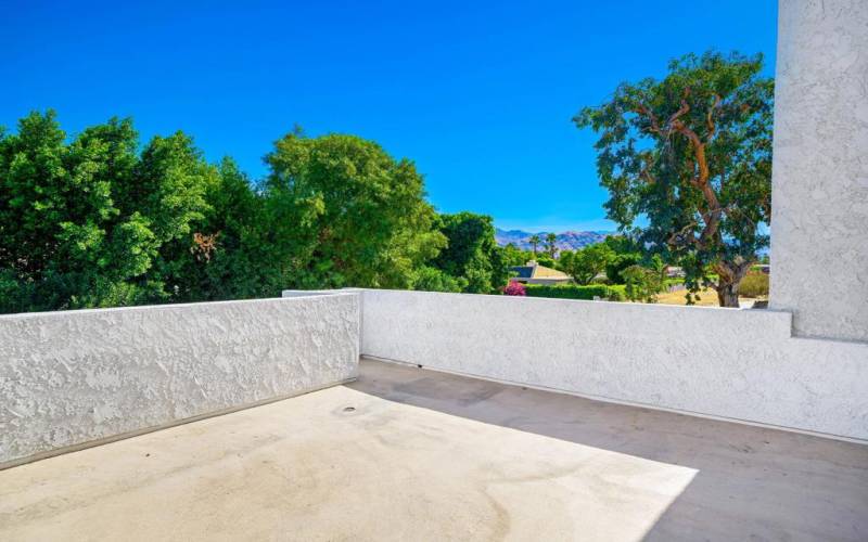 Large patio with view