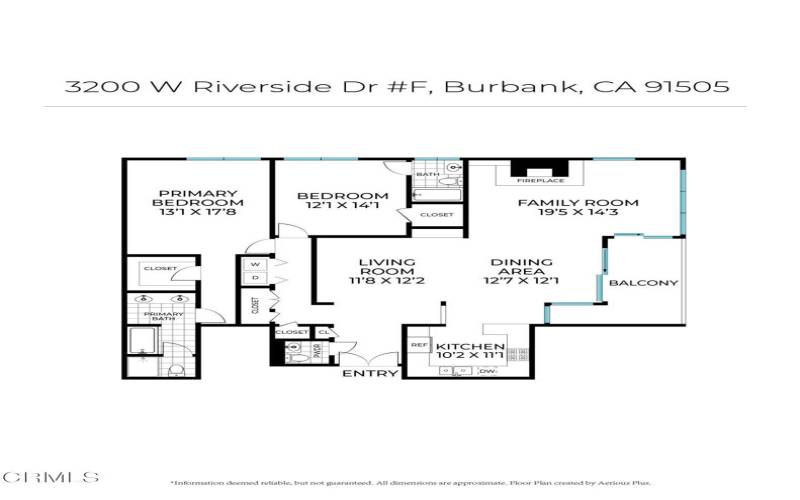 Floor Plan Image 3200 W Riverside Dr #F,