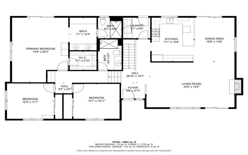 Floorplan of home. Measurements are approximate.