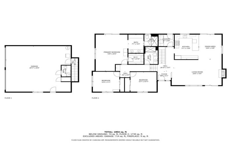 Floorplan of entire home. Measurements are approximate.