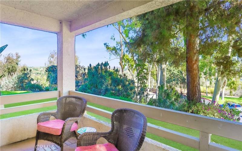 Primary suite patio with serene views